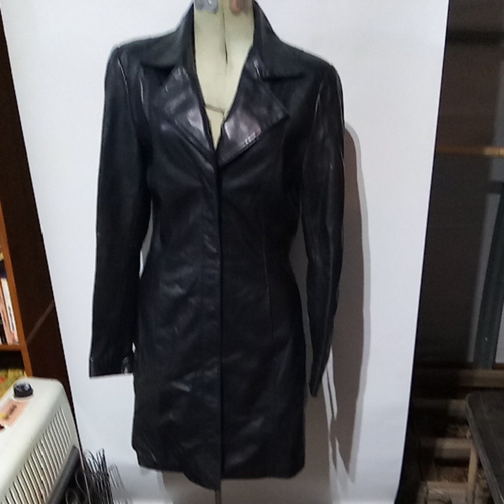 Bebe 3/4 length leather jacket
